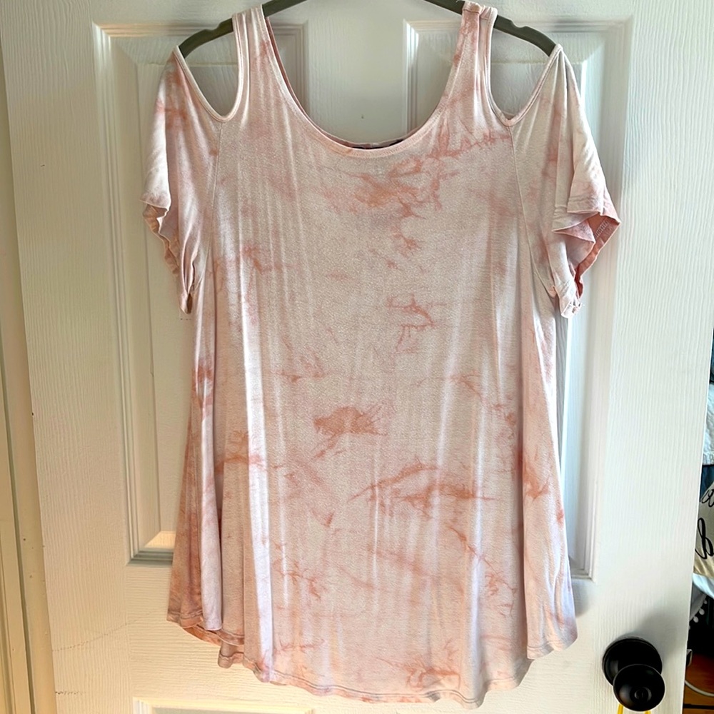 Pink tie die shirt